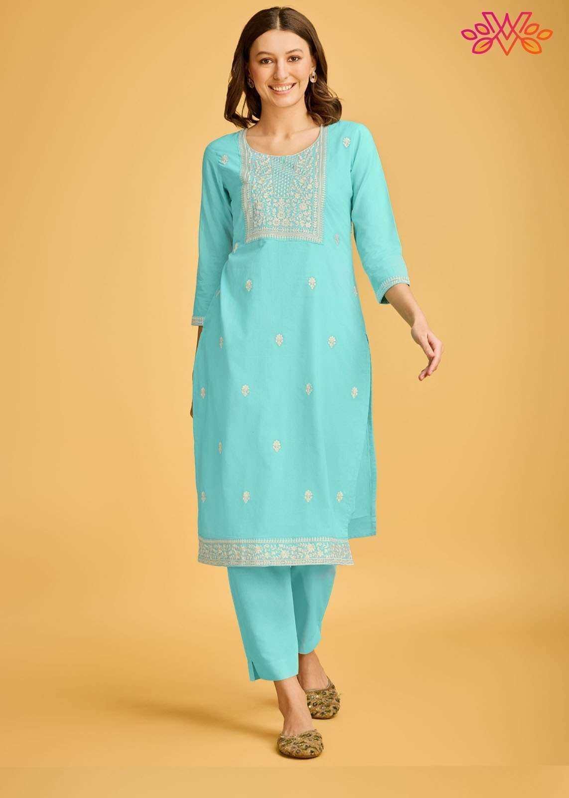 Sky Blue Straight Salwar ..